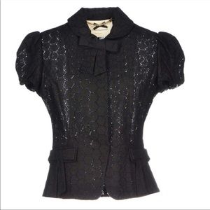 Bluemarine eyelet black blazer